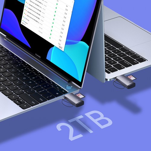 Кардридер Baseus Lite Series USB-A в SD/TF Card Reader, серый