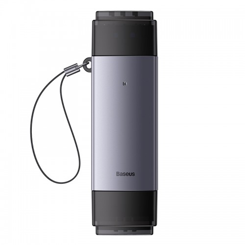 USB-хаб Baseus Lite Series USB-A и Type-C для чтения карт SD/TF, серый