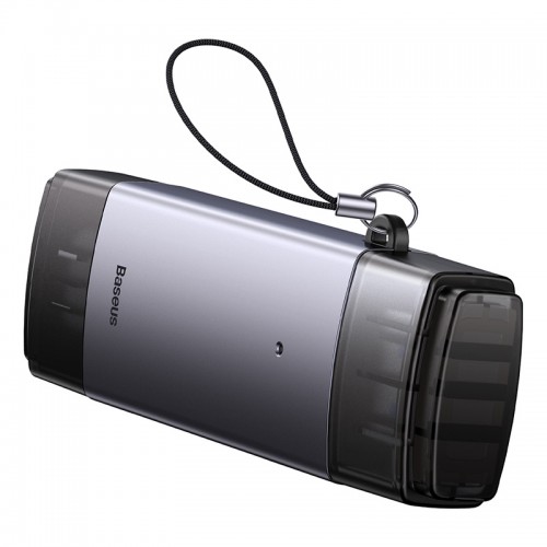 USB-хаб Baseus Lite Series USB-A и Type-C для чтения карт SD/TF, серый