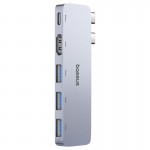 USB-хаб Baseus UltraJoy Series 5-Port HUB Space Grey (USB-C*2 to USB-C 40Gbps*1+HDMI 4K@30Hz*1+USB3.0*3）