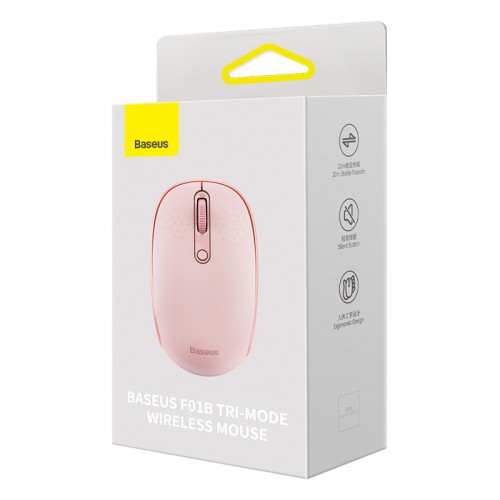Манипулятор мышь беспроводная Baseus F01B Tri-Mode Wireless Mouse Baby Pink