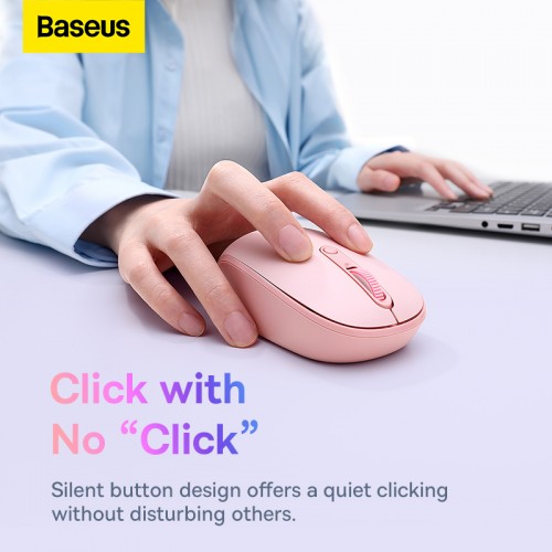 Манипулятор мышь беспроводная Baseus F01B Tri-Mode Wireless Mouse Baby Pink