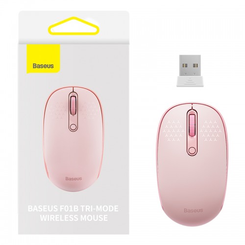 Манипулятор мышь беспроводная Baseus F01B Tri-Mode Wireless Mouse Baby Pink