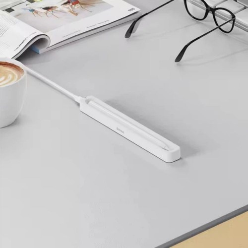 Зарядный кейс для стилуса Baseus Smooth Writing Stylus Wireless Charging Case Moon White (с простым зарядным кабелем Type-C 3A 0,3 м)