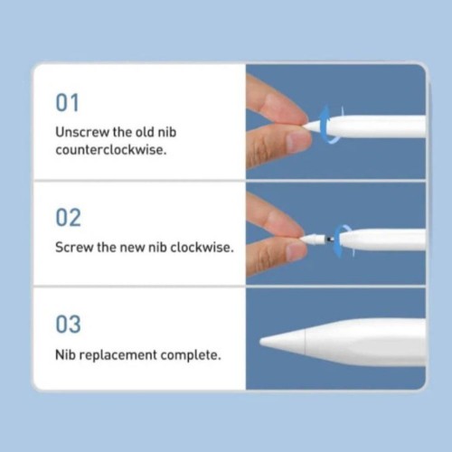 Сменные наконечники для стилуса Baseus Smooth Writing Capacitive Stylus Tips Moon White（2 шт.）