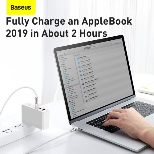 Кабель Baseus Cafule Series Metal Data Cable Type-C to Type-C 100W 1m White