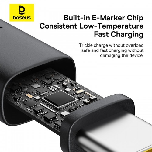 Кабель Baseus Dura Series для быстрой зарядки Type-C – Type-C 100 Вт, 1 м, золотой+чёрный