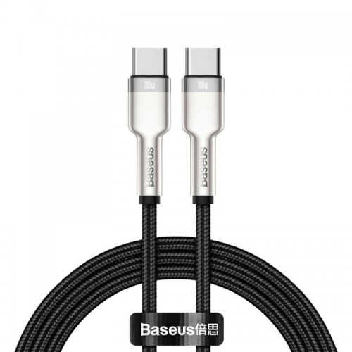 Кабель Baseus Cafule Series Metal Data Cable Type-C — Type-C 100 Вт 2 м, чёрный