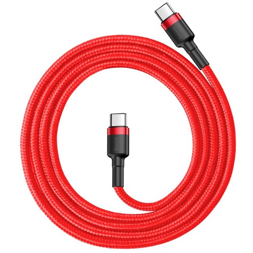 Кабель Baseus Cafule USB Type-C–Type-C 3A 1 м, красный