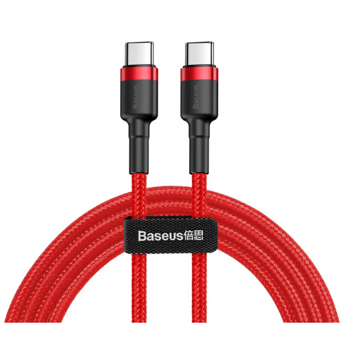 Кабель Baseus Cafule USB Type-C–Type-C 3A 1 м, красный