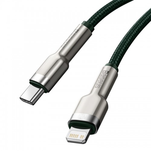Кабель Baseus Cafule Series Metal Data Cable Type-C на iP PD 20W 1 м, зелёный