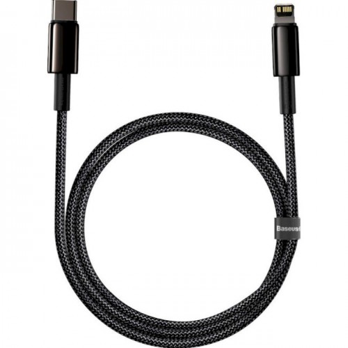 Кабель Baseus Tungsten Gold Fast Charging Data Cable Type-C на iP PD 20W 1 м, чёрный