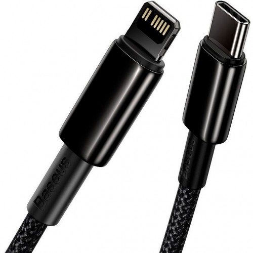 Кабель Baseus Tungsten Gold Fast Charging Data Cable Type-C на iP PD 20W 1 м, чёрный