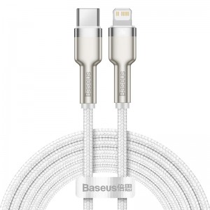 Кабель Baseus Cafule Series Metal Data Cable Type-C на iP PD 20W 2 м, белый