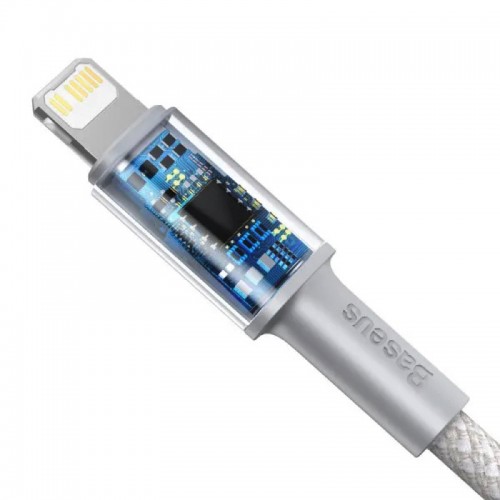 Кабель Baseus High Density Braided для быстрой зарядки и передачи данных Type-C на iP PD 20W 2 м, белый
