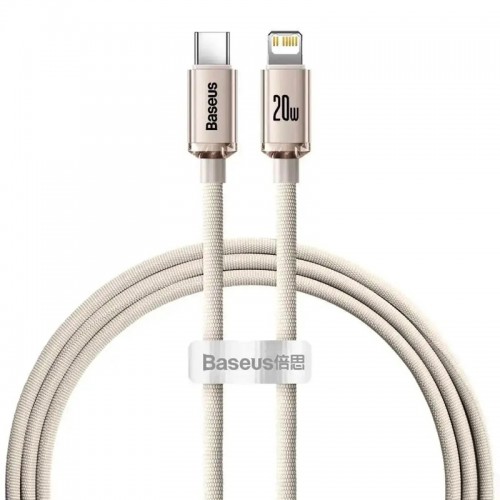 Кабель Baseus Crystal Shine Series для быстрой зарядки и передачи данных Type-C — iP 20W 1,2 м, розовый