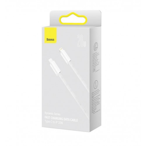 Кабель Baseus Dynamic Series для быстрой зарядки и передачи данных Type-C — iP 20W 1 м, белый