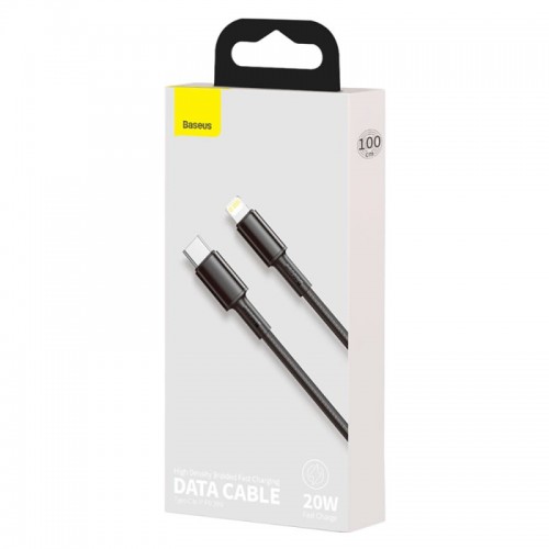 Кабель Baseus High Density Braided Fast Charging Data Cable Type-C на iP PD 20W 1 м, черный