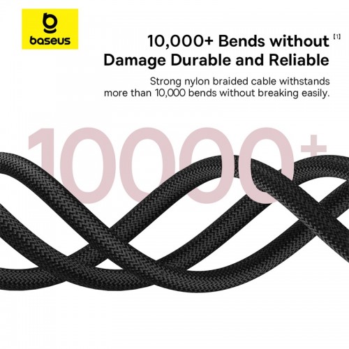 Кабель Baseus Dura Series для быстрой зарядки Type-C to iP 20W 1 м, серый+чёрный