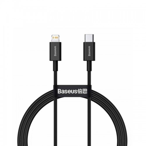 Кабель Baseus серии Superior Type-C на IP PD 20W 1 м, чёрный