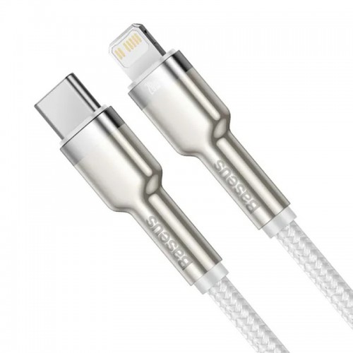 Кабель Baseus Cafule Series Metal Data Cable Type-C to iP PD 20W 1 м Белый