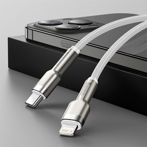 Кабель Baseus Cafule Series Metal Data Cable Type-C to iP PD 20W 1 м Белый