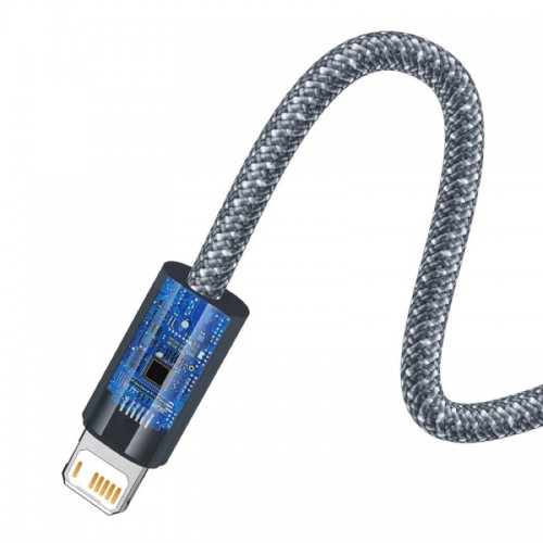 Кабель Baseus Dynamic Series для быстрой зарядки и передачи данных USB–iP 2.4A 1 м, серый Slate Gray
