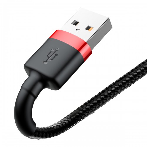 Кабель Baseus Cafule USB — Lightning 2,4 A 1 м, красный+чёрный