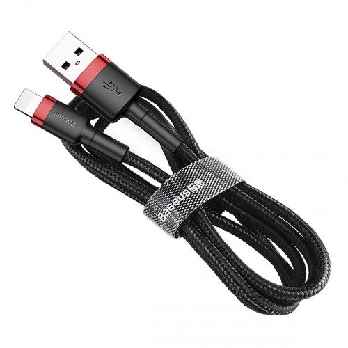 Кабель Baseus Cafule USB — Lightning 2,4 A 1 м, красный+чёрный