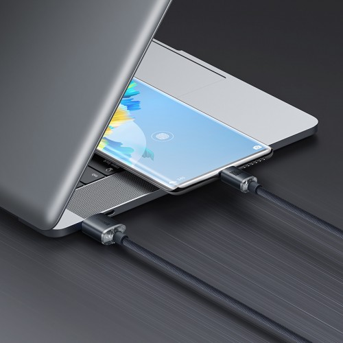 Кабель для быстрой зарядки и передачи данных Baseus Crystal Shine Series USB — Type-C 100W 2 м, чёрный
