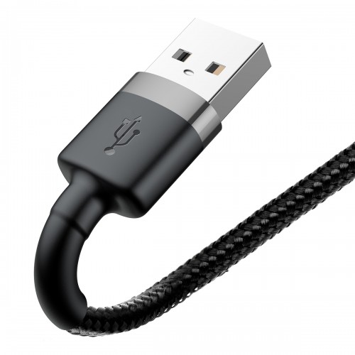 Кабель Baseus Cafule Cable USB для Lightning 2.4A 1 м Серый+Черный
