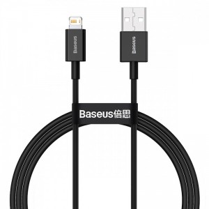 Кабель Baseus серии Superior USB–iP 2,4A 1 м, чёрный