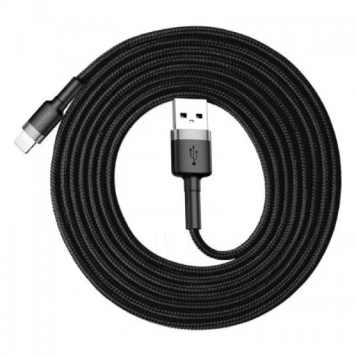 Кабель Baseus Cafule USB для Lightning 1,5 A 2 м Серый+Чёрный