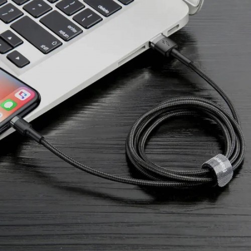 Кабель Baseus Cafule USB для Lightning 1,5 A 2 м Серый+Чёрный