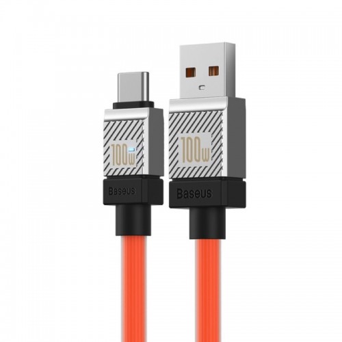 Кабель Baseus серии CoolPlay для быстрой зарядки USB — Type-C 100 Вт 2 м оранжевый