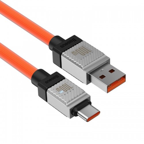 Кабель Baseus серии CoolPlay для быстрой зарядки USB — Type-C 100 Вт 2 м оранжевый