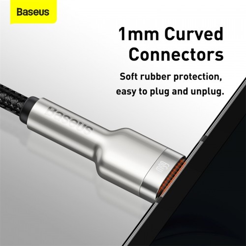 Кабель Baseus Cafule Series Metal Data Cable USB — Type-C 66 Вт 0,25 м, чёрный