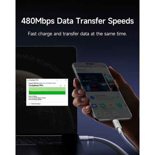 Кабель Baseus New Braided для быстрой зарядки USB-A — USB-C 100W/7.5W 1 м, Cosmic Black