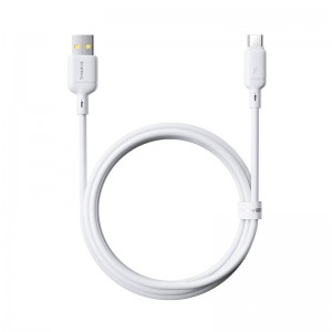 Кабель Baseus Silky Fast Charging Data Cable USB-A – USB-C 3A 2 м, Moon White