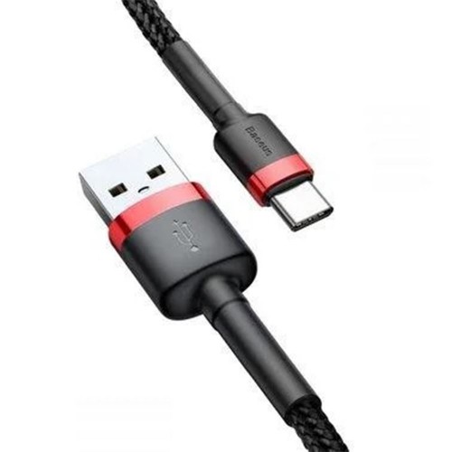 Кабель Baseus Cafule USB для Type-C 3A 2 м красный+чёрный