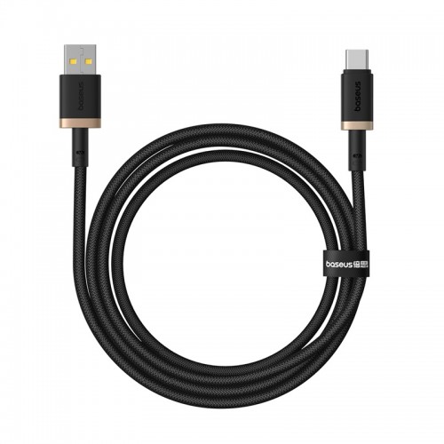 Кабель Baseus Dura Series для быстрой зарядки USB — Type-C 60W 1 м Gold+Black