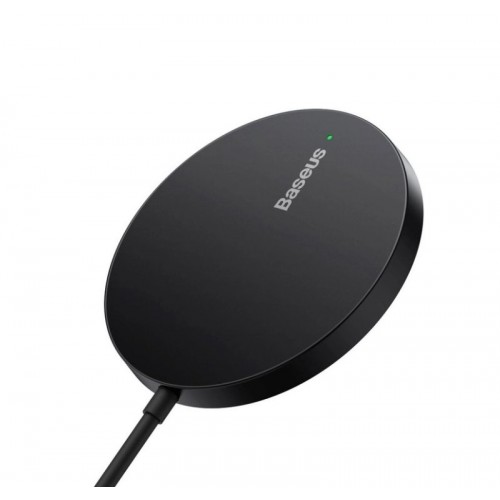 Бездротовий зарядний пристрій Baseus Simple Mini3 Magnetic Wireless Charger 15W Black
