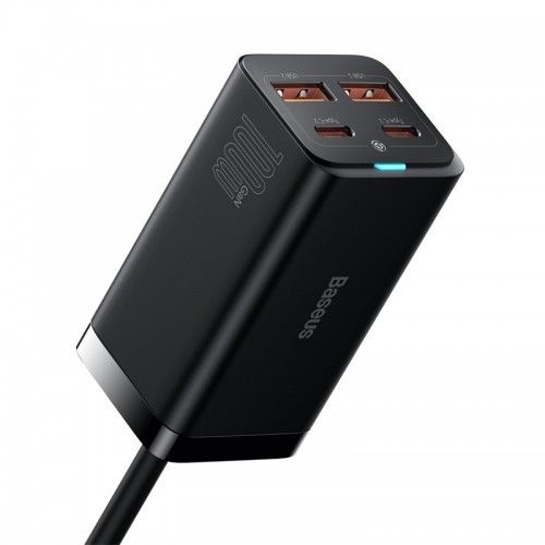 Мережевий зарядний пристрій Baseus GaN3 Pro Desktop Fast Charger 2U+2C 100W EU Black