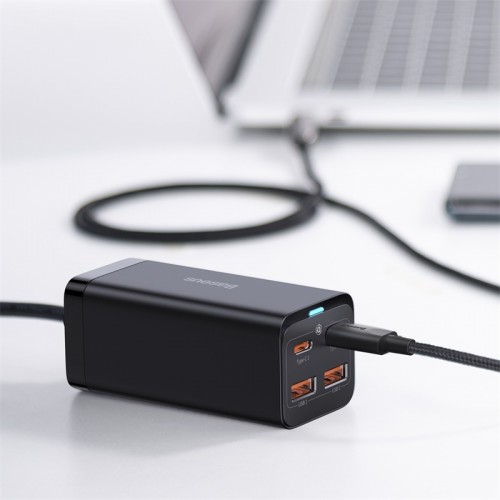 Мережевий зарядний пристрій Baseus GaN3 Pro Desktop Fast Charger 2U+2C 100W EU Black