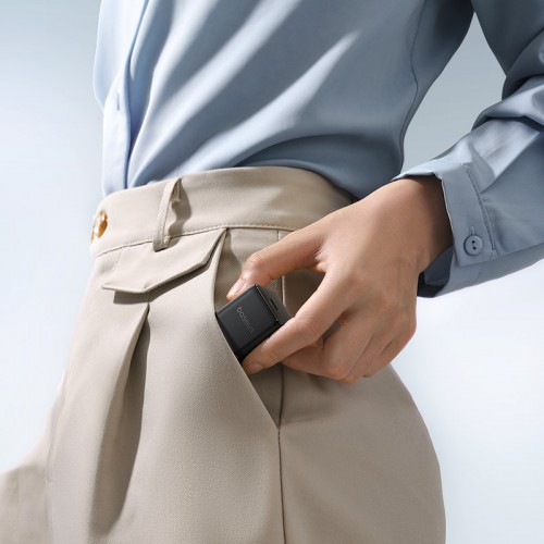 Мережевий зарядний пристрій з кабелем Baseus Palm Fast Charger 1C 30W EU Cluster Black(With: Baseus Mini White Cable C to C 60W(20V/3A) 1m