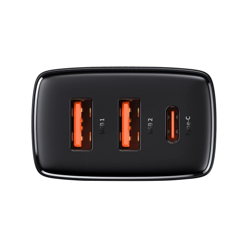 Сетевое зарядное устройство Baseus Compact Quick Charger 2U+C 30W EU Black
