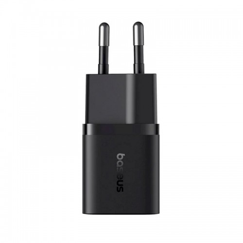 Сетевое зарядное устройство с кабелем Baseus GaN5 Fast Charger (mini) 1C 25W EU Cluster Black (в комплекте: кабель для быстрой зарядки и передачи данных Type-C)