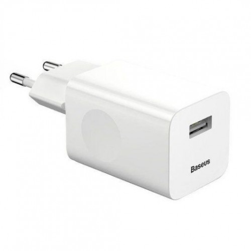 Сетевое зарядное устройство Baseus Home Charger 1USB QC3.0 12В/2А White