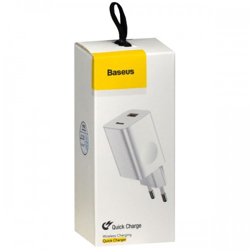 Сетевое зарядное устройство Baseus Home Charger 1USB QC3.0 12В/2А White