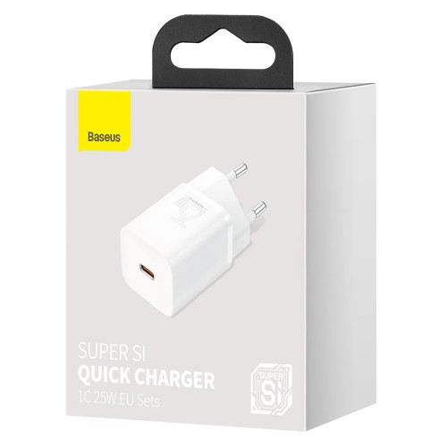 Сетевое зарядное устройство Baseus Super Si Quick Charger 1C 25W EU White